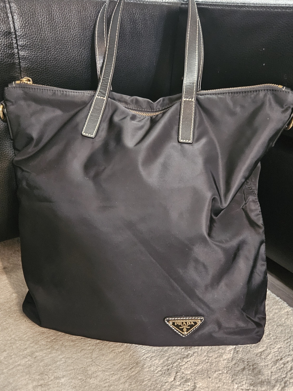 PRADA Tessuto Black Nylon Tote